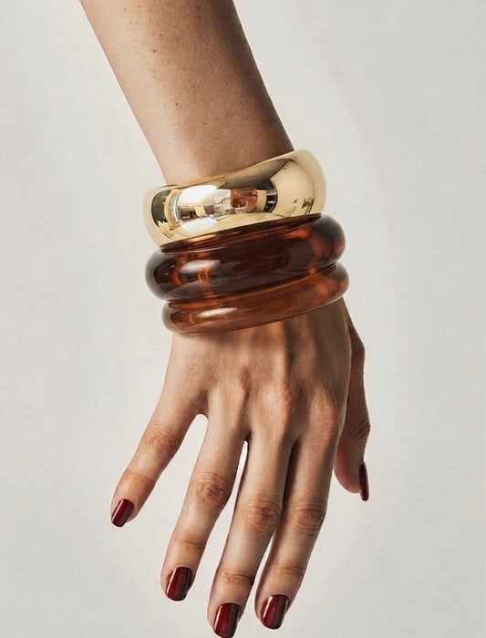 Marron Dorée 3 Pieces Set Bangles