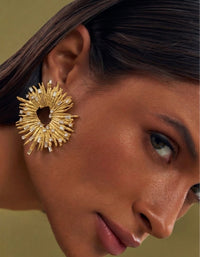 Lily Statement Golden Earrings
