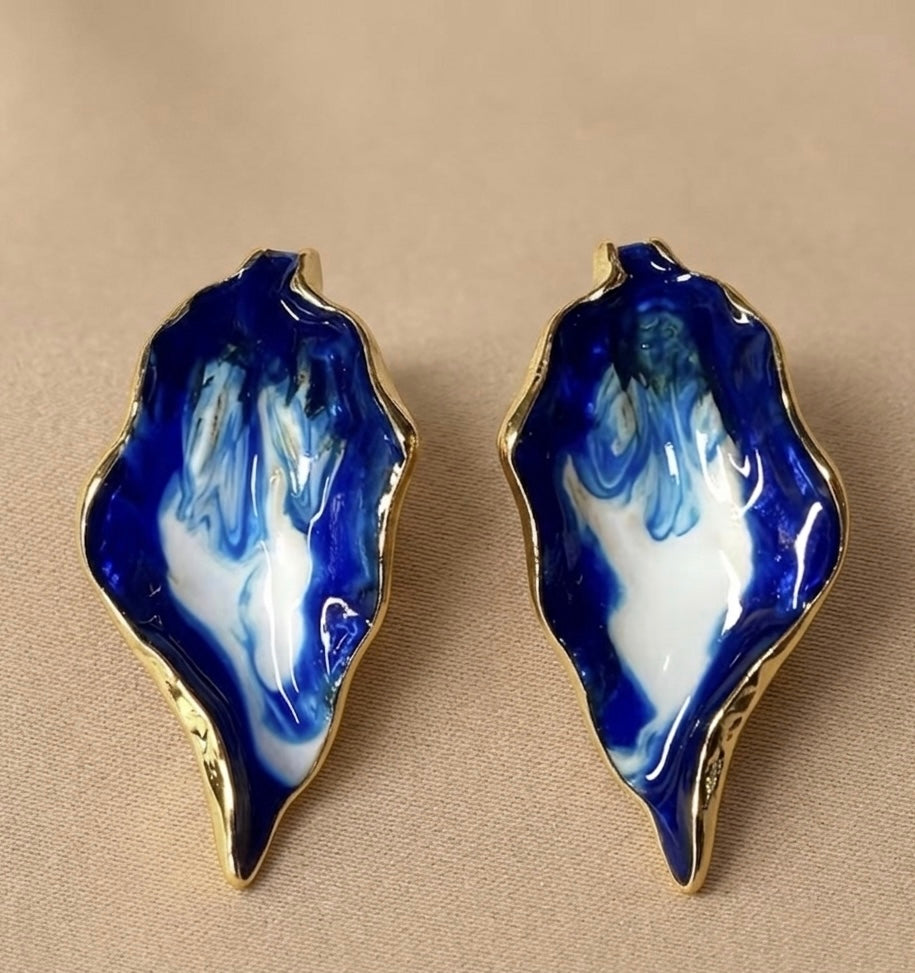 Feuille Azurée Earrings