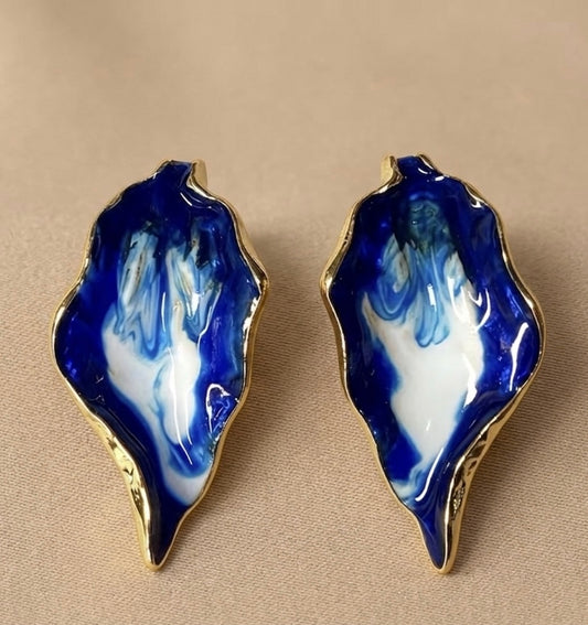 Feuille Azurée Earrings