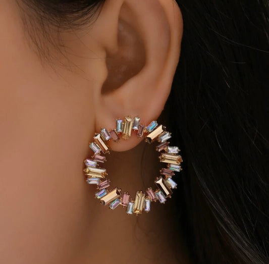 Multicolour Lily Round Earrings “Best Seller”