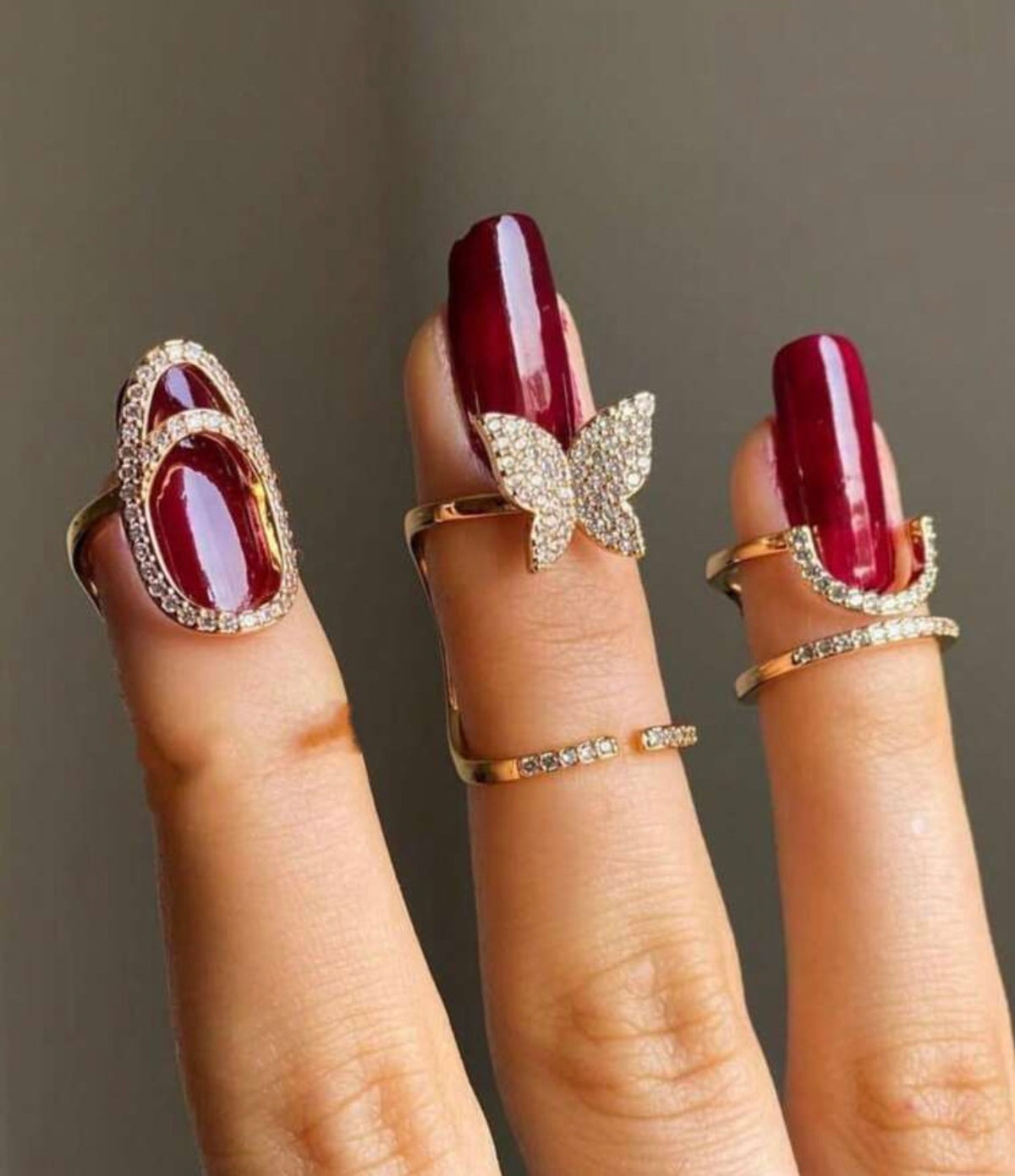 Rhinestone Trendy Tip Toe Set