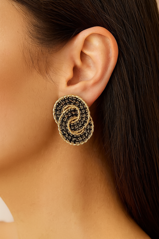 3D Double Circle Earrings