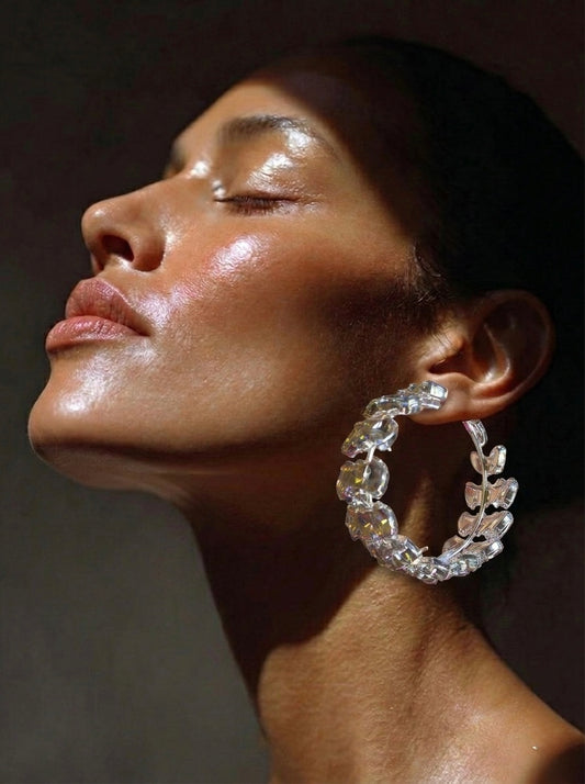 Crystal Leaves Earrings