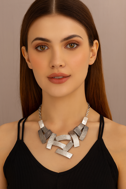 Charbon Silver Necklace