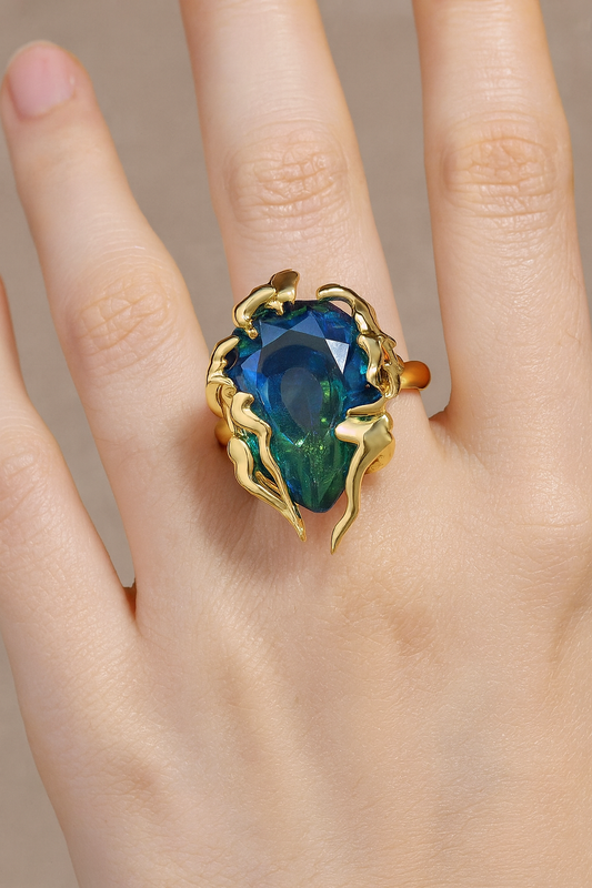 Aqua Aurelia Ring