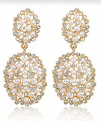 Crystal Pearl Earrings