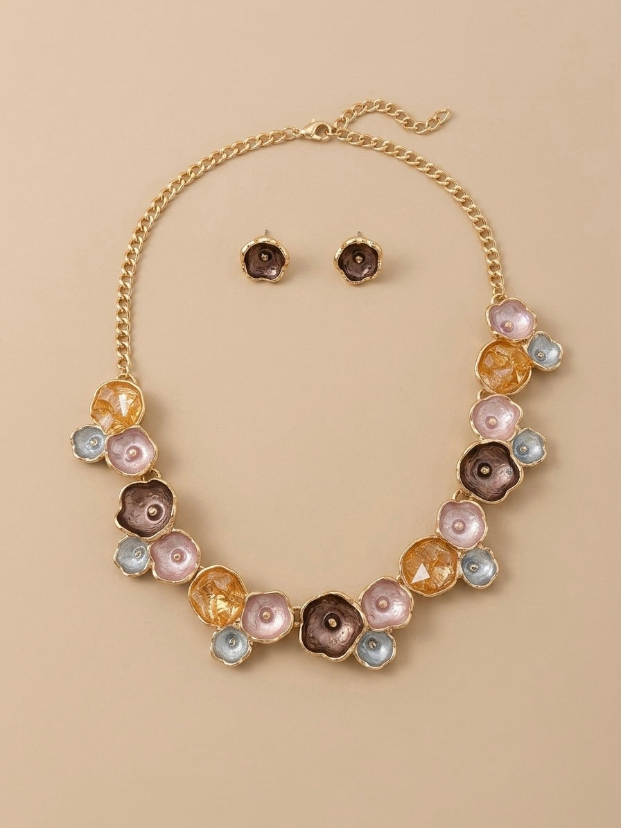 Lavande Précieuse Earrings and Necklace Set