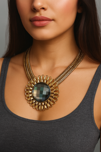 Sunflower Statement Necklace