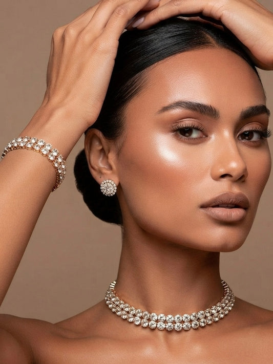 Double Tennis Rhinestone Set