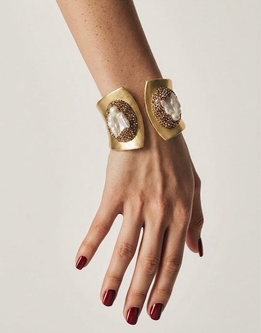 Perle Précieuse Statement Cuff Bracelet