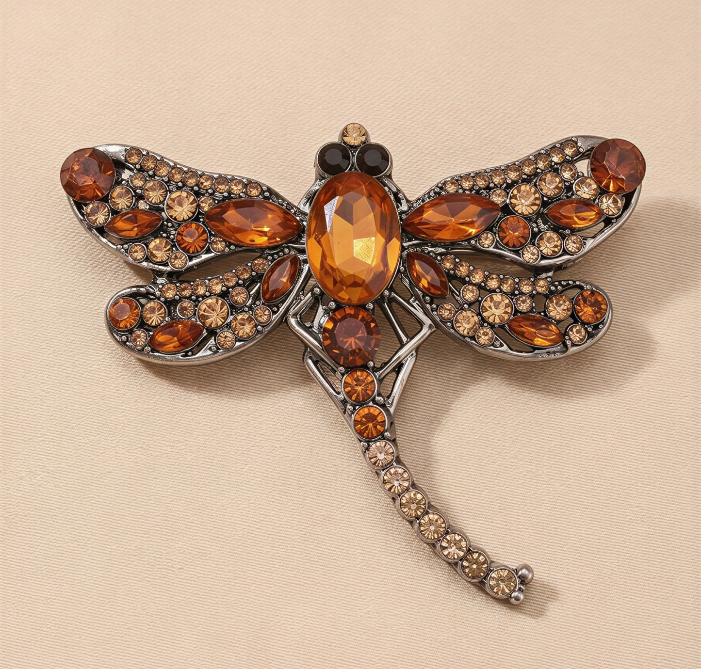 Orange Lily Brooch