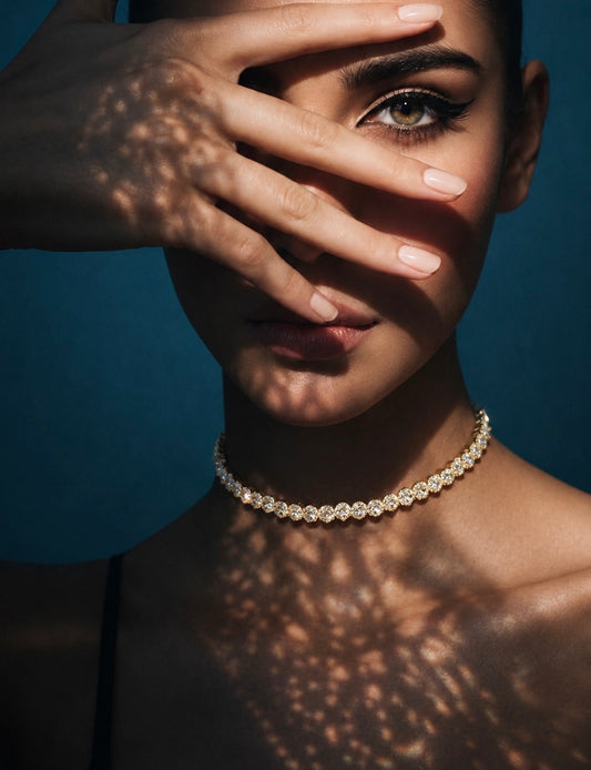 Gold Base Tennis Choker