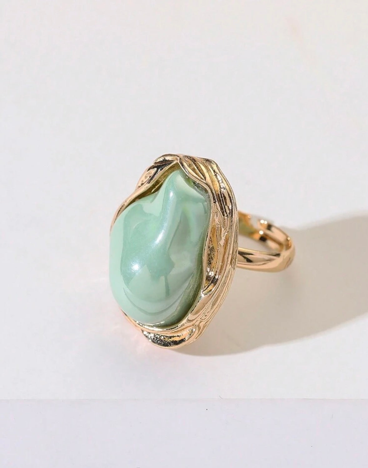 Huge Green Stone Ring