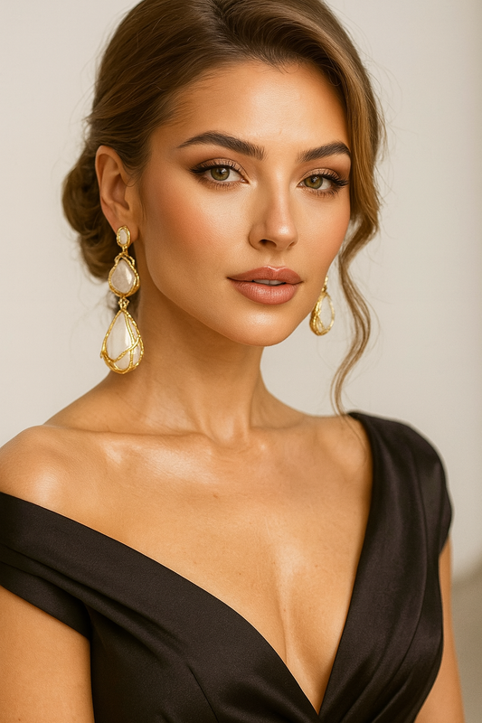 Lily Extra Unique White Earrings