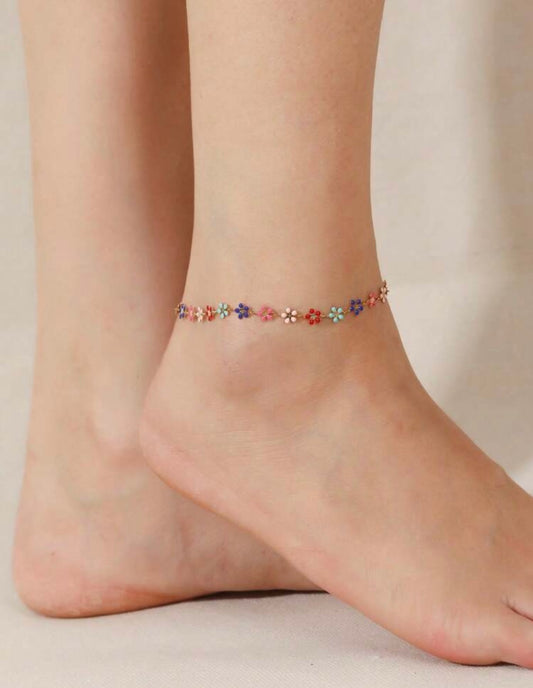 Stainless Steel Super Flowery Anklet