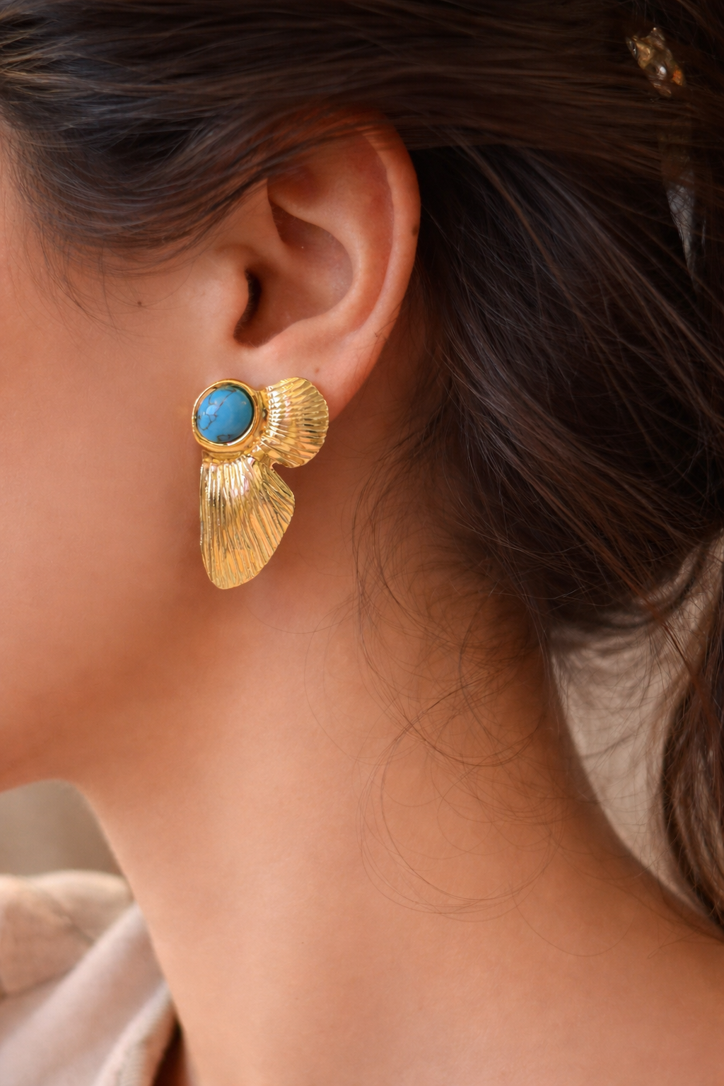 Éventail Turquoise Earrings