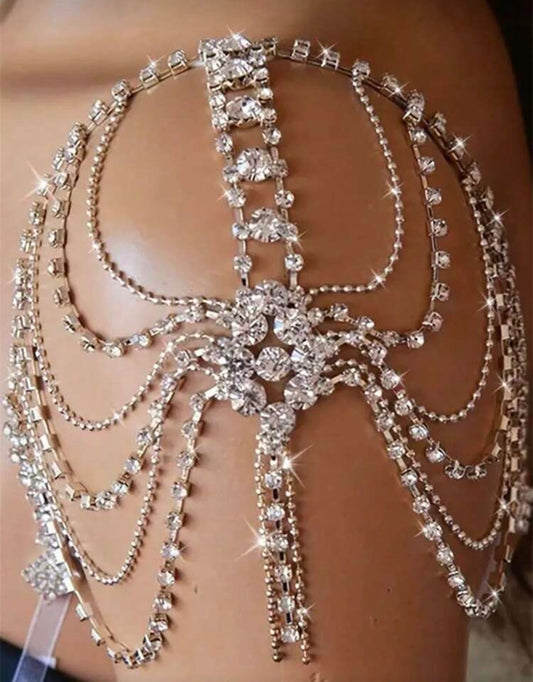 Crystal Web Shoulder Chain