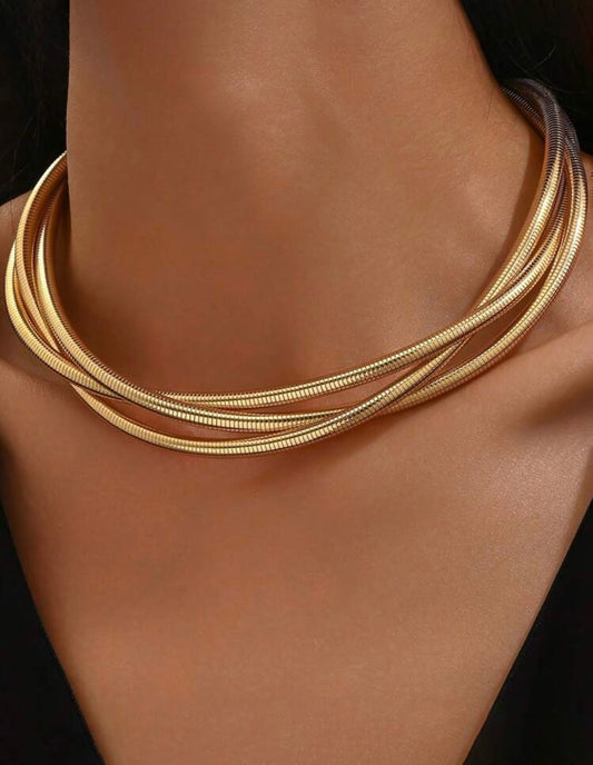 Triple Layered Elegant Choker