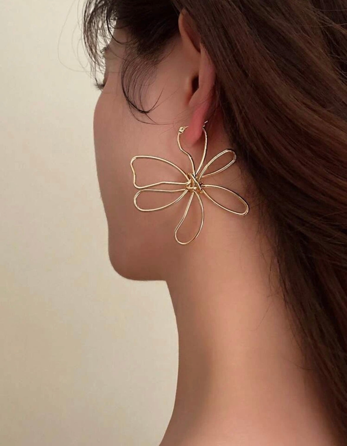 Copper Flowery Earrings