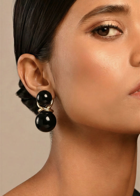 Double Noire Earrings