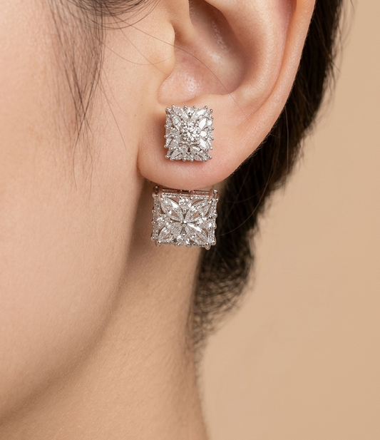 Lueur Royale Earrings “Zircon Stones”