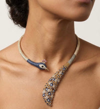 Peacock's Head Statement Necklace