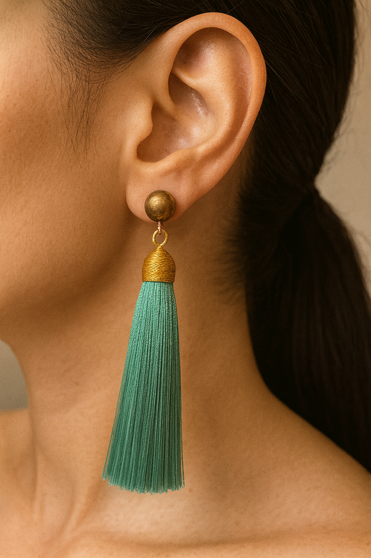 Long Tassel up Earrings