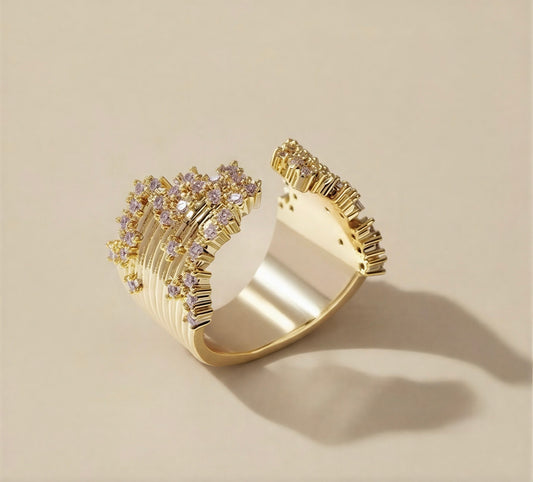 18K Gold Plated Lily Ring
