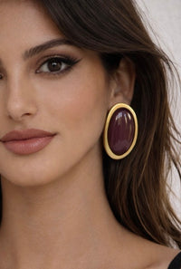 Prune Ovale Earrings