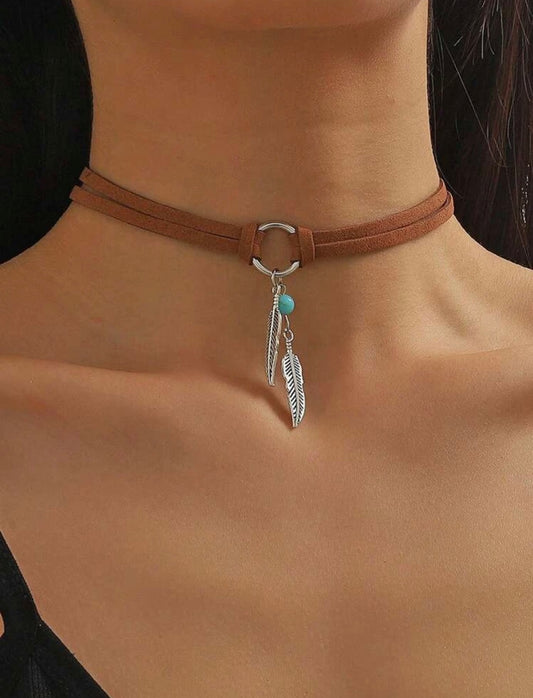 Leaf Brown Choker