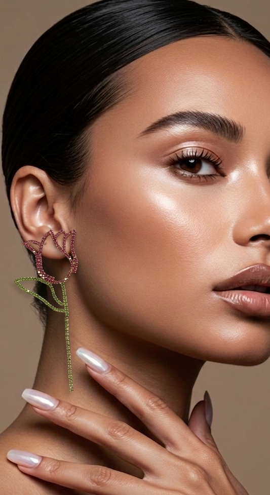 The Rosé Tulip Earrings