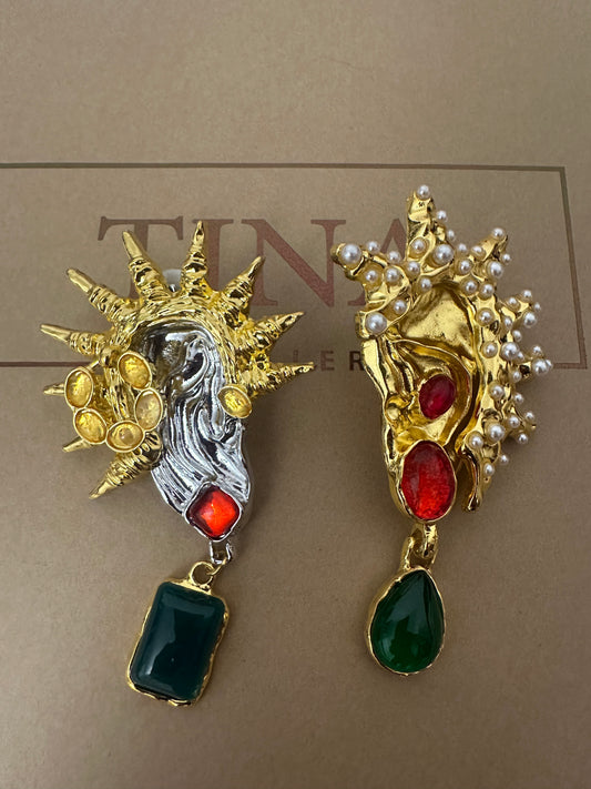 Mismatched Statement Earrings