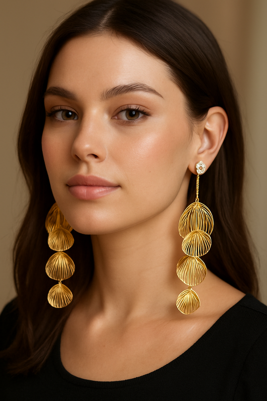 Fish Tail Golden Earrings