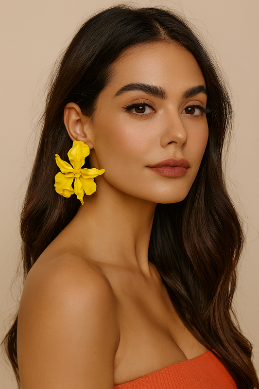 Super Yellow Flower Earrings