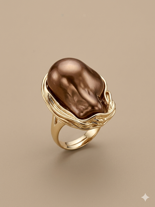 Bronze Pearl Ring
