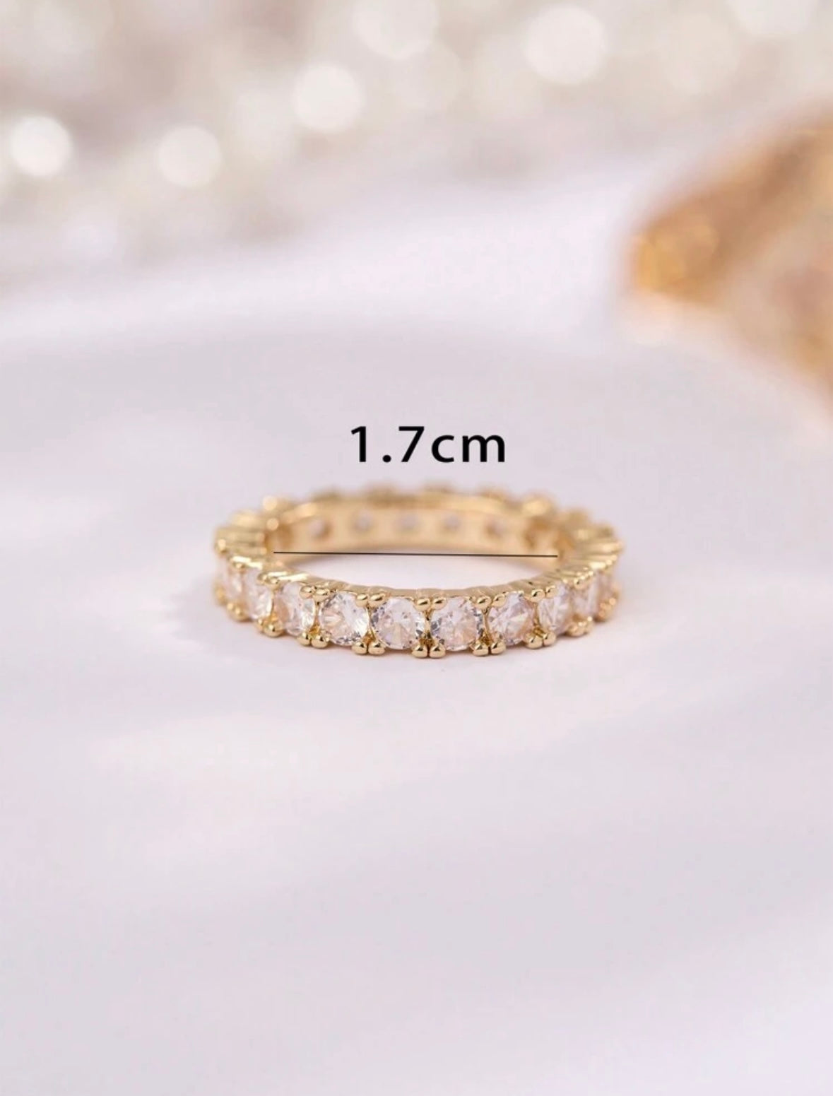 Cubic Zirconia Gold Ring