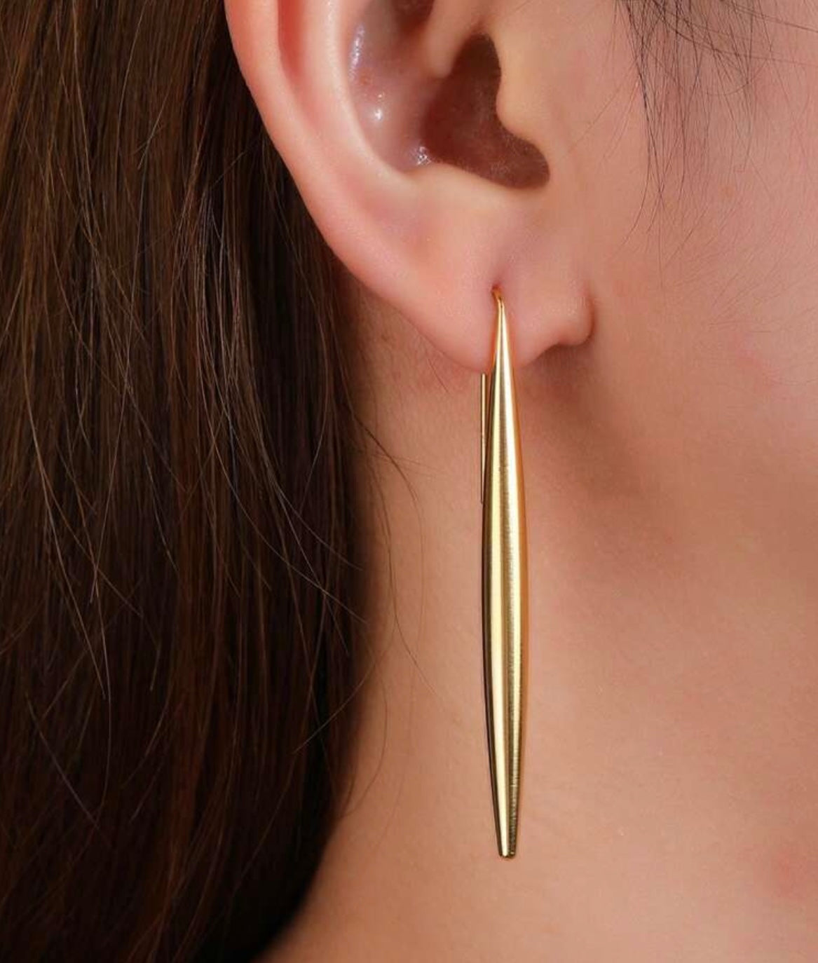 Long Stud Stainless Earrings