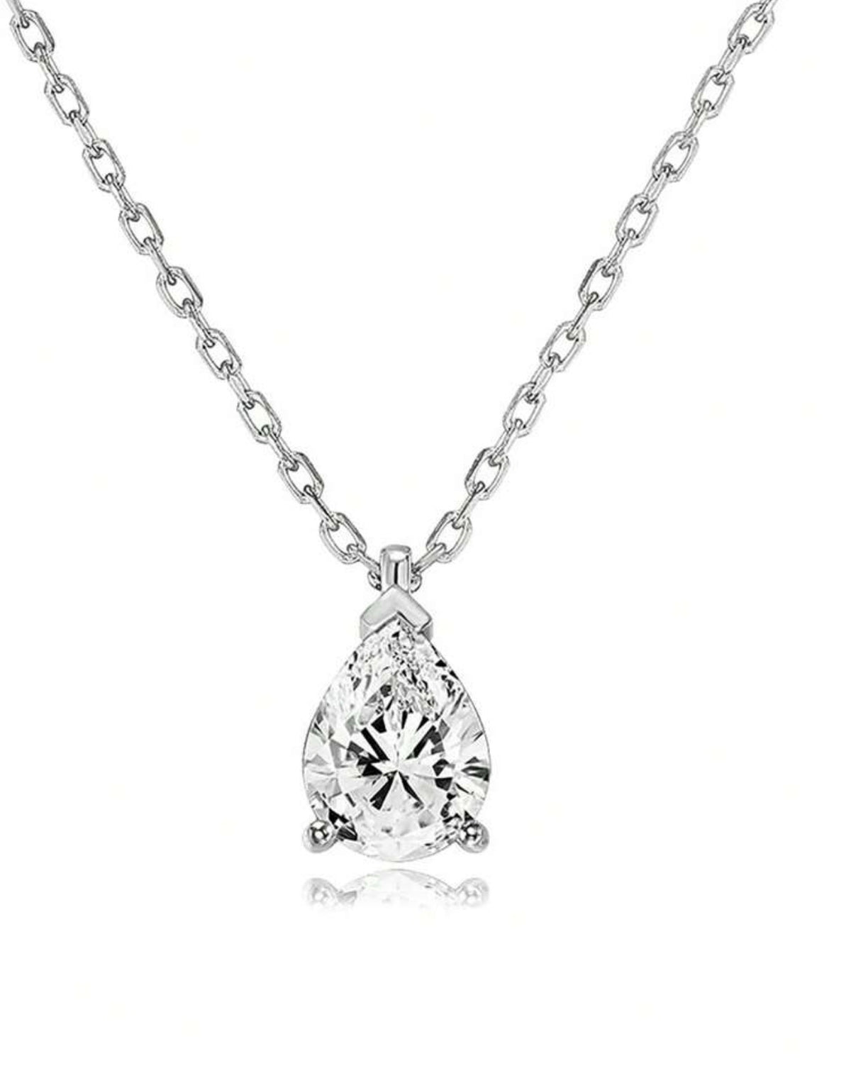 925 Sterling Silver Classic Drop Necklace