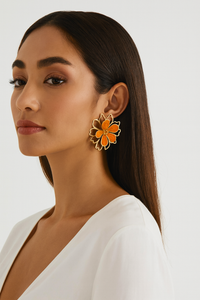 Peachy Petals Earrings