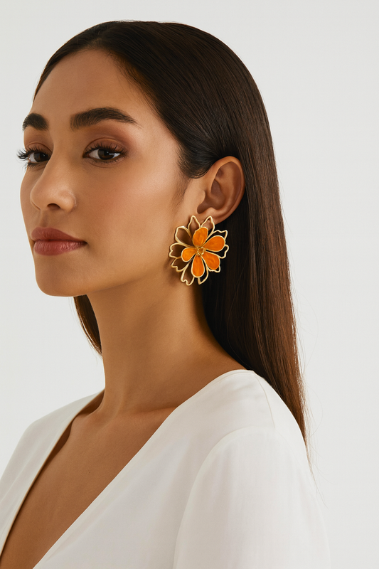 Peachy Petals Earrings