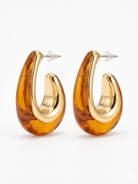 Marron Marble Earrings
