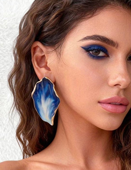 Feuille Azurée Earrings
