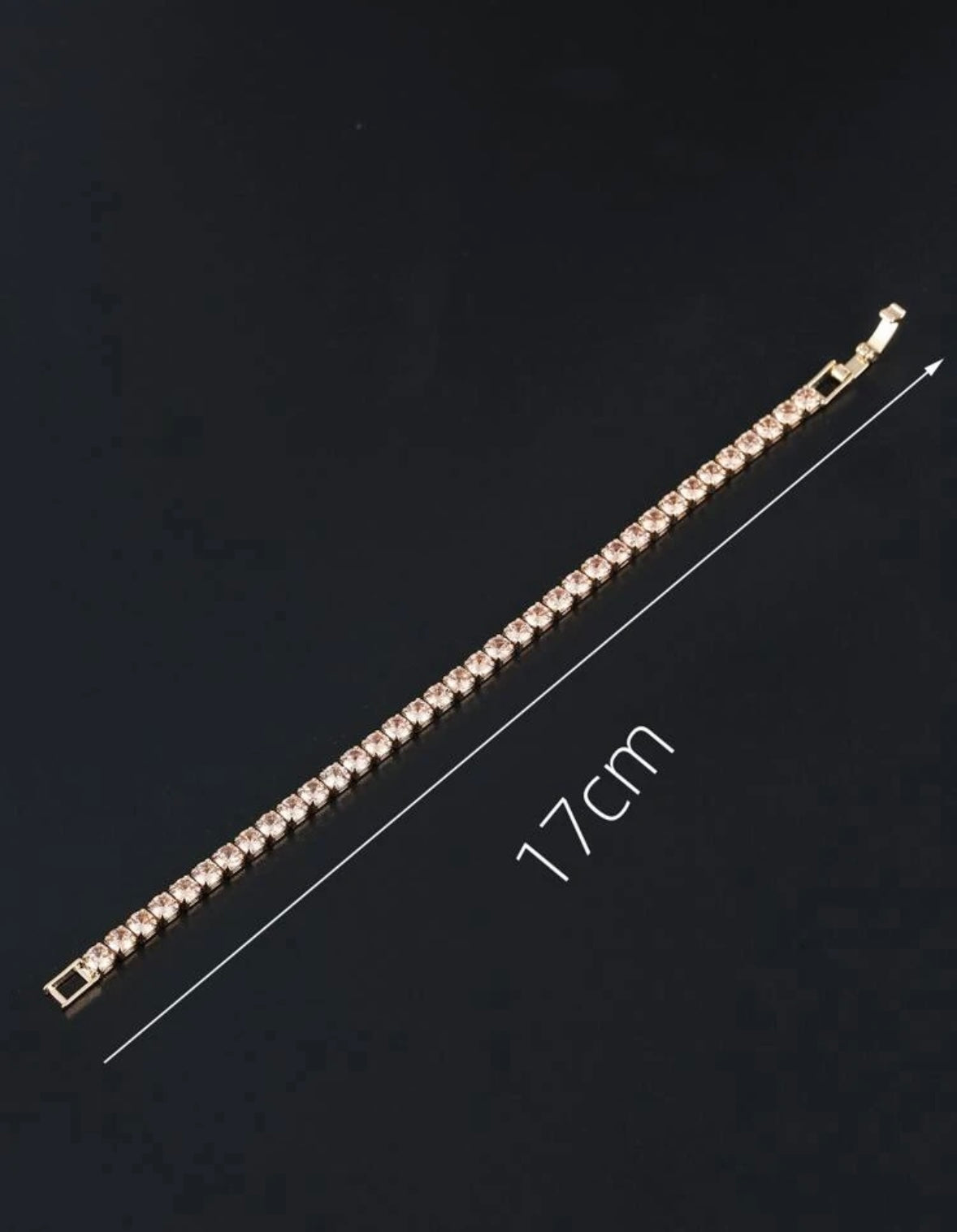 Champagne Cubic Zirconia Tennis Bracelet