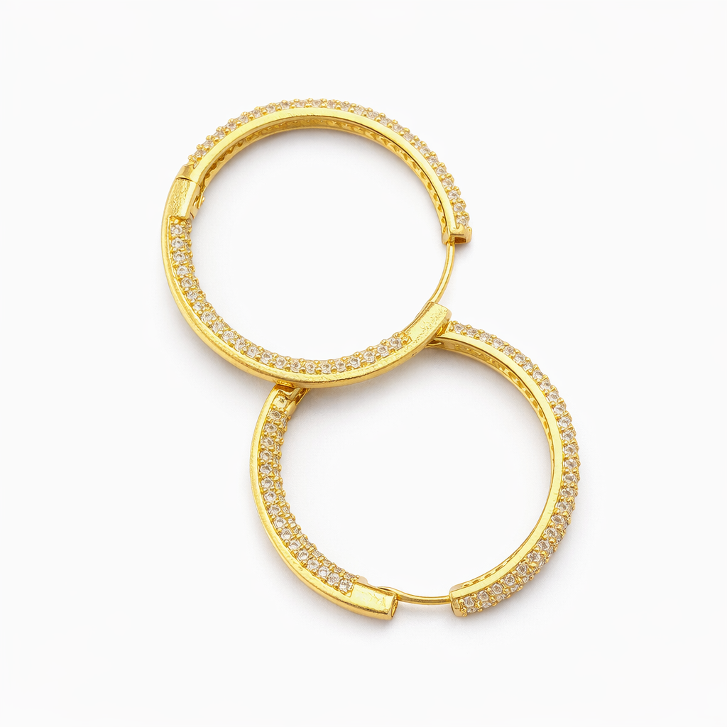 Soleil Crystal Hoops