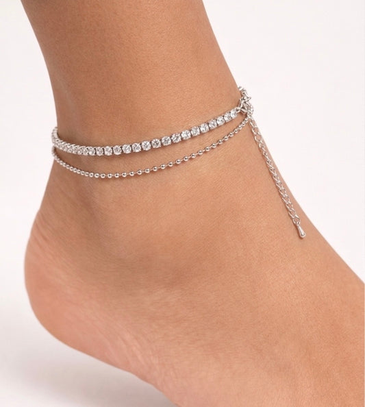 Double Tennis Anklet