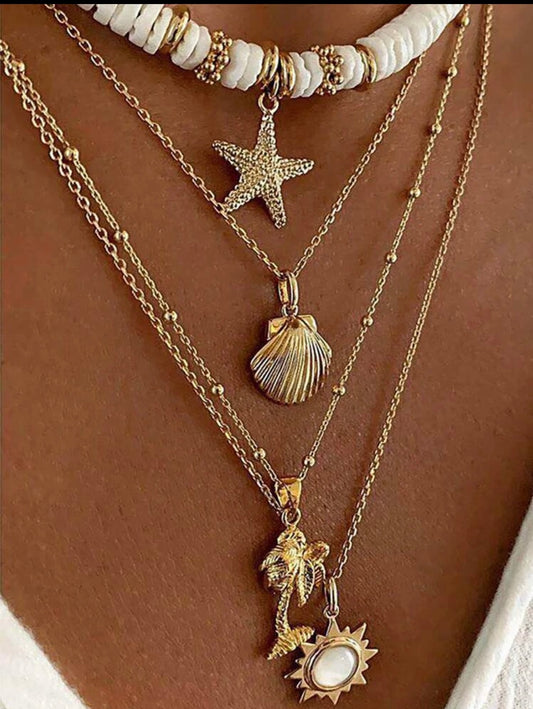 Waterproof Starfish Necklace