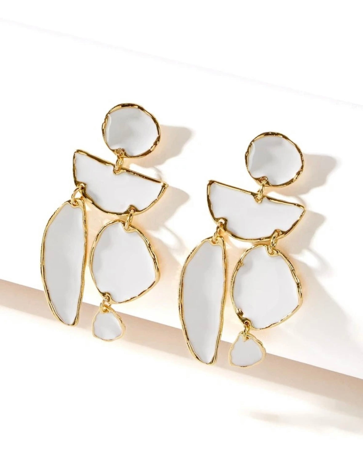 Lily White Drop Earrings