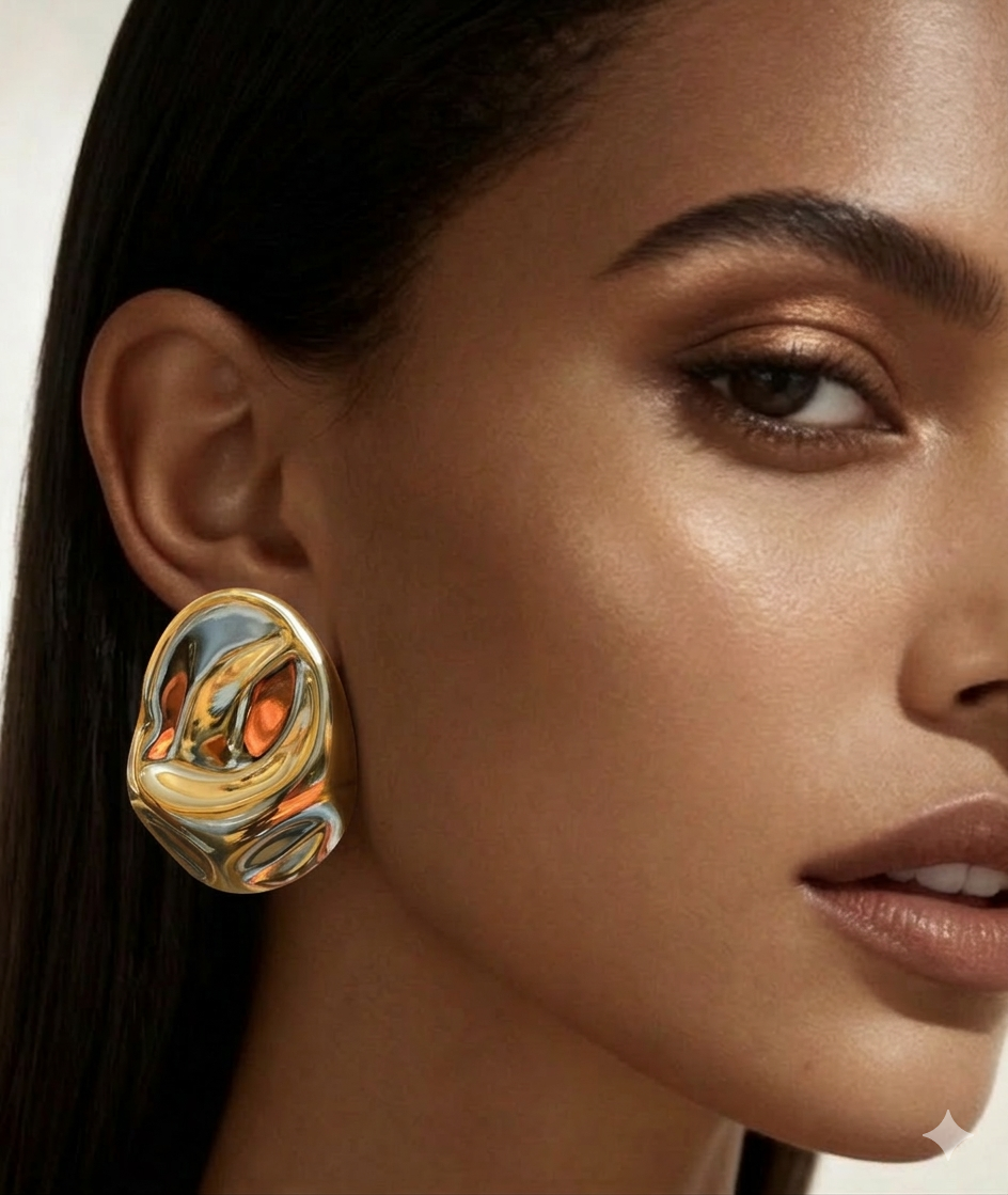 Stainless Steel Classic Courbe Earrings