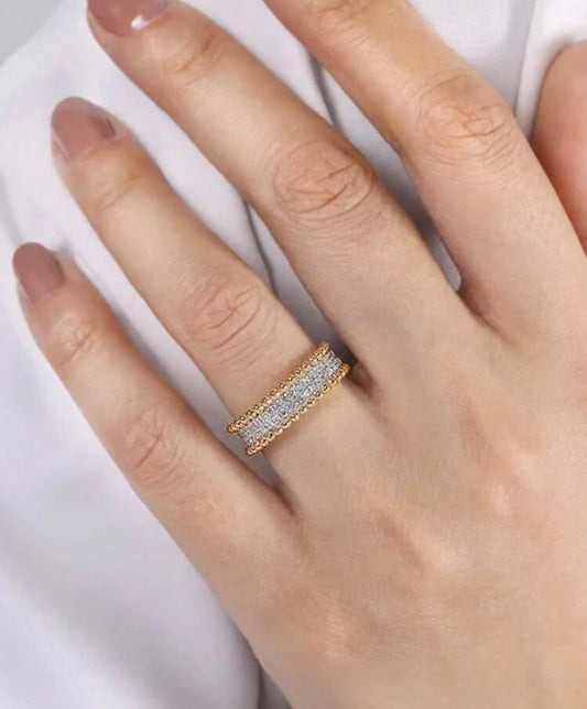 Brass Chic Zircon Ring